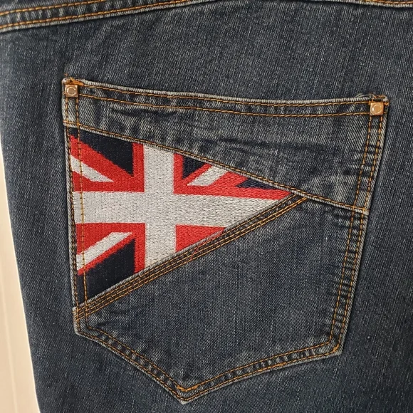 Vintage Coogi Aussie Men's Baggy Embroidered British Flag Y2K Jeans Sz 48 X 32 - Picture 7 of 13